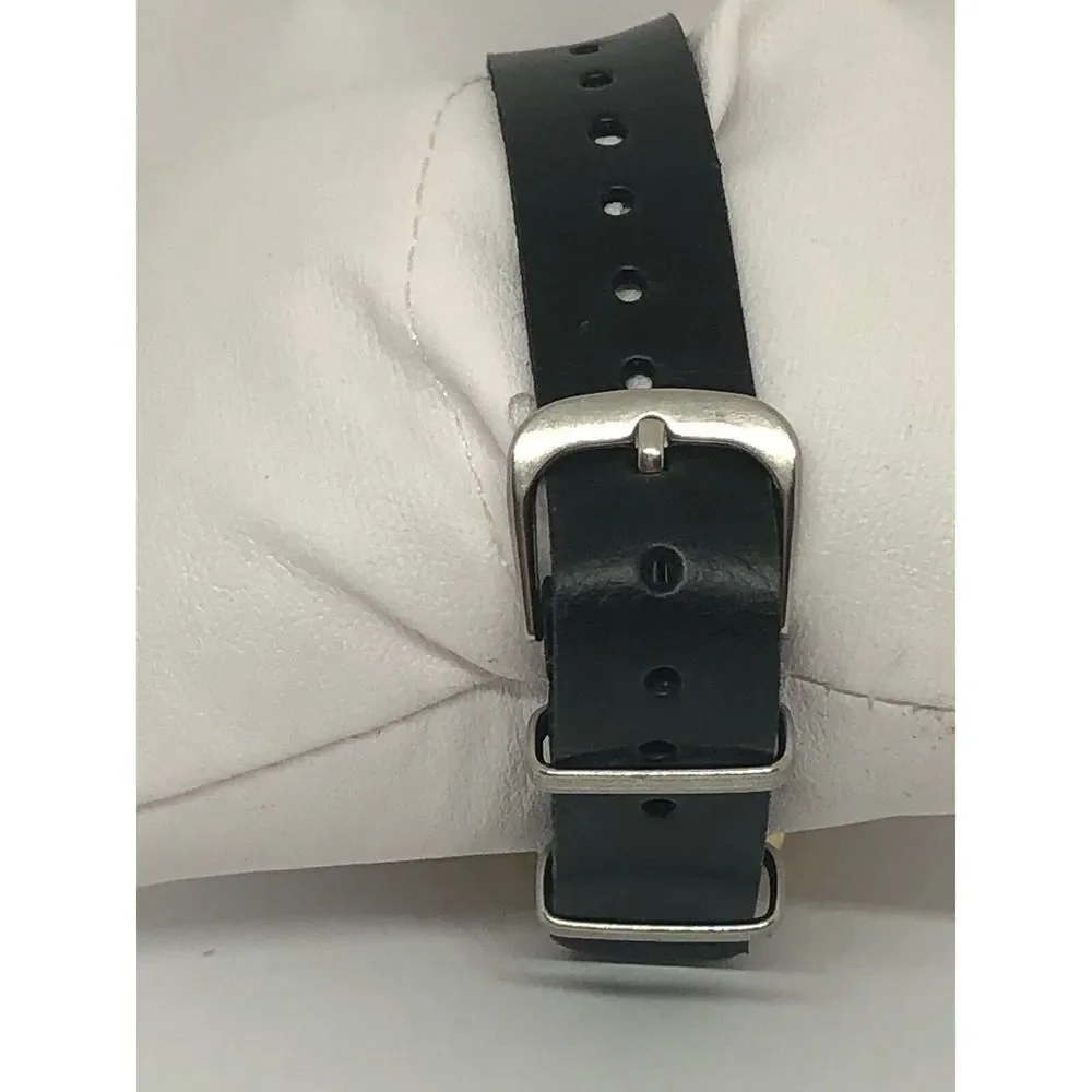 Michael Kors MK3284 Womens Black Leather Analog Dial Watch With Custom Band DV98